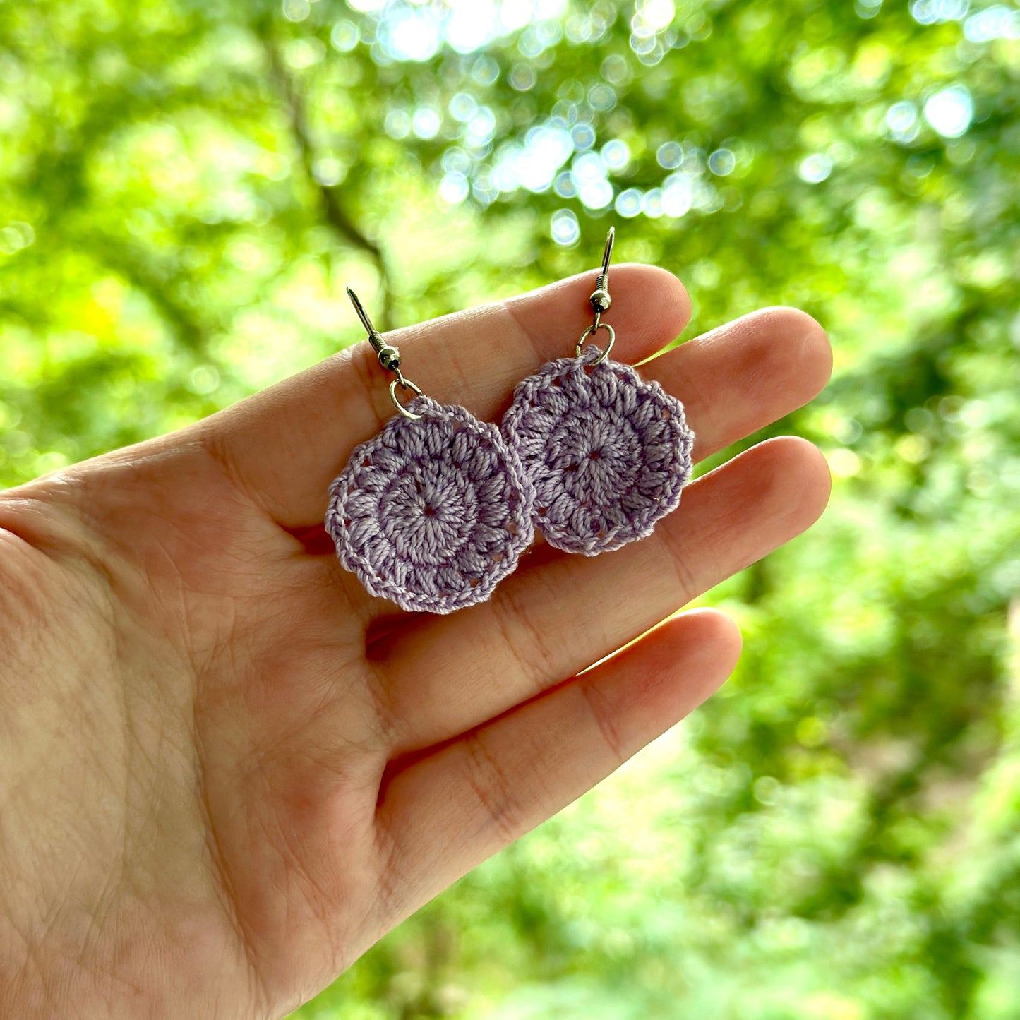 Crochet Circle Earrings